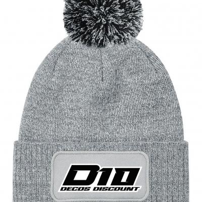 Bonnet pompon d10 gris