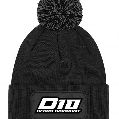 Bonnet pompon d10 noir