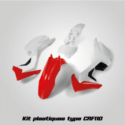 KIT PLASTIQUE CRF110 Rouge et Blanc